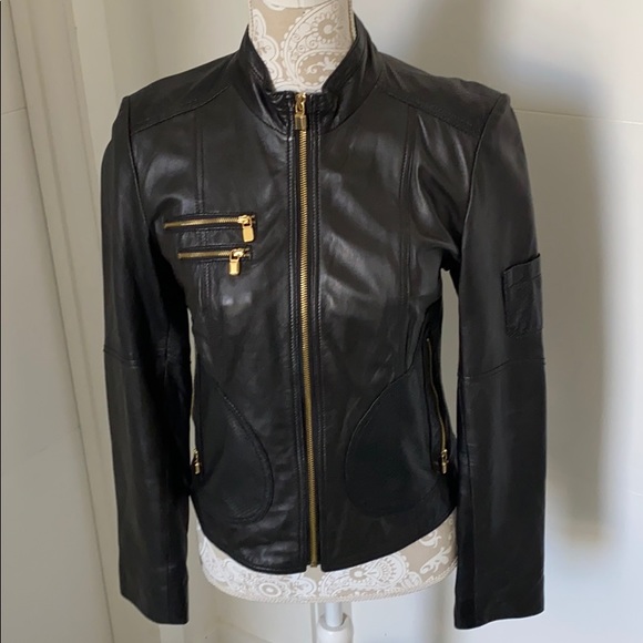 Laundry By Shelli Segal Jackets & Blazers - “Laundry” Black leather moto jacket